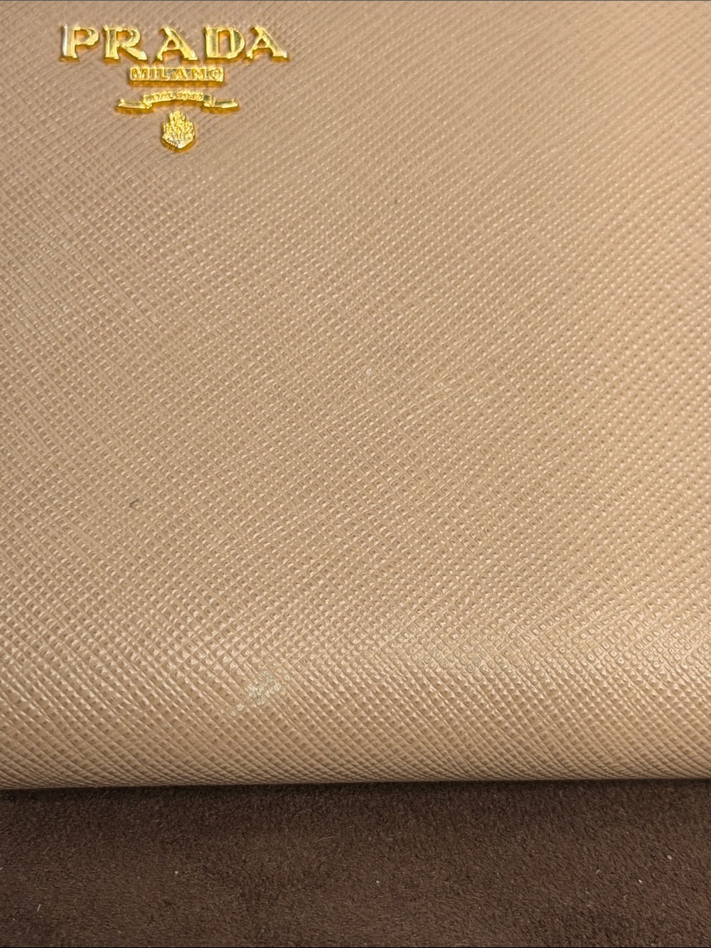Prada Beige Saffiano Leather Zip-Around Wallet - Picture 14 of 15